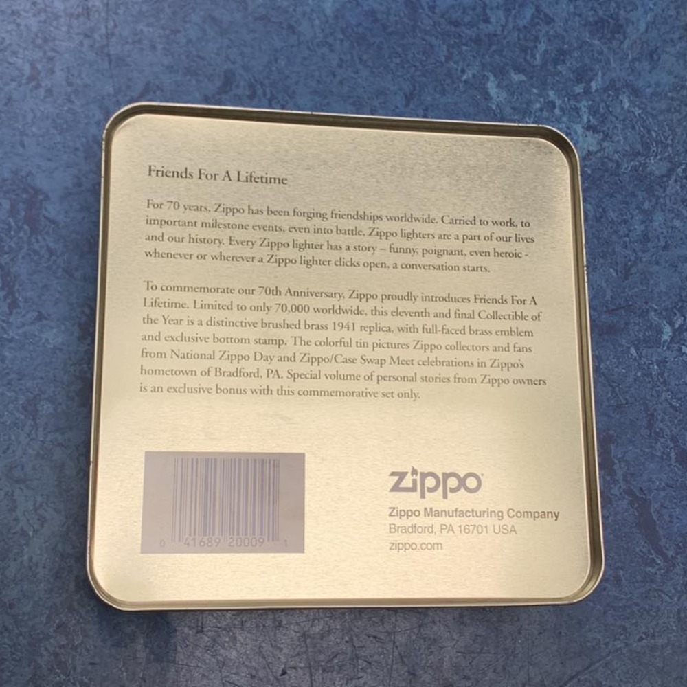 Pre-owned Zippo 70th Anniversary Friends for A Lifetime Lighter